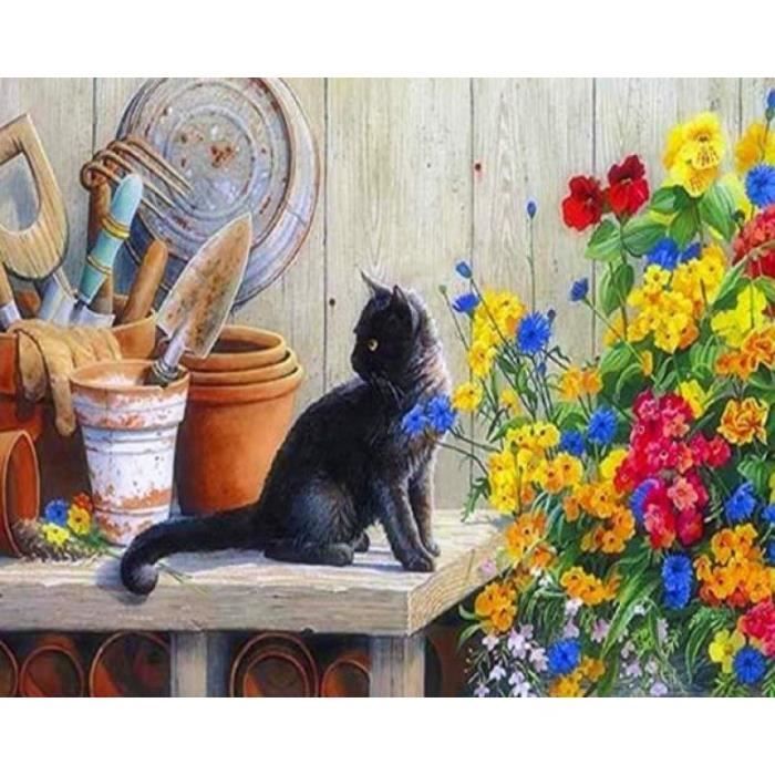 Acheter RUOPOTY Bricolage Peinture par numéros pour adultes Chat et