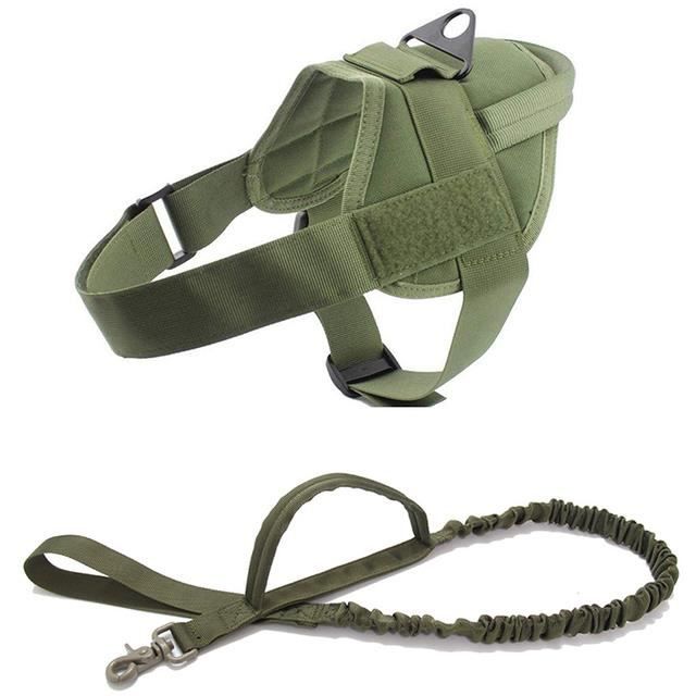 HARNAIS,Green SetLHarnais pour chien militaire, animal de compagnie