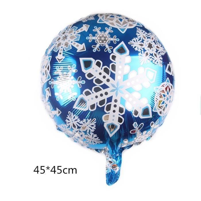 2 Grand Noël Flocon de neige Biodégradable Latex Argent Ballons Fête Décoration