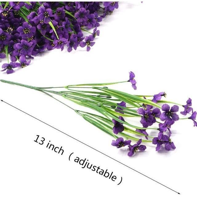 Chrysanthèmes Artificiels Pour Extérieur - Résistants Aux UV Et à L'eau - Environ 32 Cm - Décoration Tombe Ou Jardin