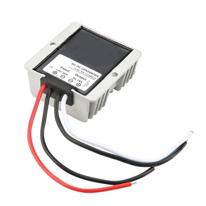 Régulateur de Tension Régulateur DC 12V / 24V / 36V / 48V à 5V 3A Alimentation Convertisseur Continu Abaisseur