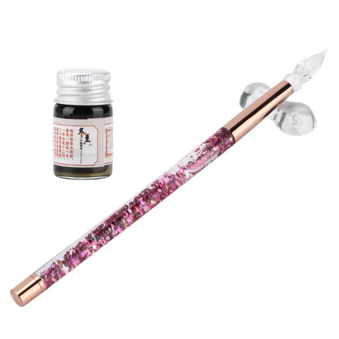 STYLO À TREMPETTE en verre Art Dip Pen et calligraphie - Haute qualité