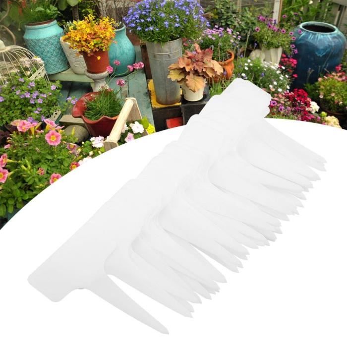 Lot de 300 étiquettes de plantes en plastique pour semis, jardin, pépinière, graines avec stylo de marquage permanent pour jardin extérieur (10,2 cm