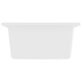 MSA Évier  Plonges de cuisine avec trou de trop-plein 80 % quartz, 20 % résine 380 x 460 x 194 mm Blanc Granit -9451888555129-1