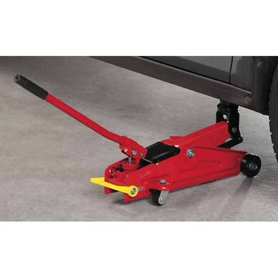 Cric Hydraulique 2 Tonnes Big Red - Kit Complet Avec Tréteaux Et Cales, Hauteur 135-340 Mm