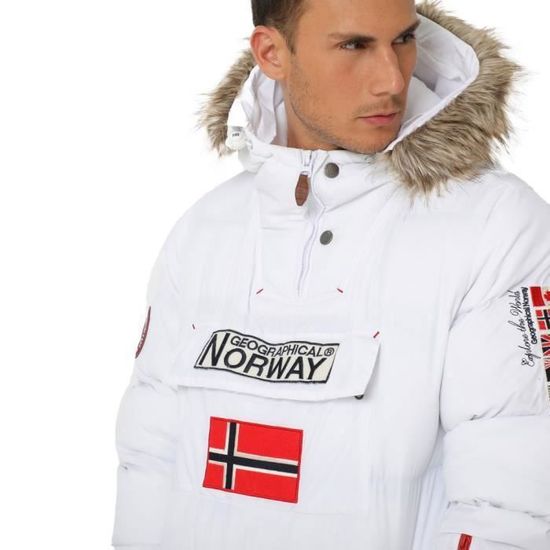 Doudoune GEOGRAPHICAL NORWAY BOLIDE Blanc Homme 100 Polyester Fermeture eclair Blanc Cdiscount Pret a Porter