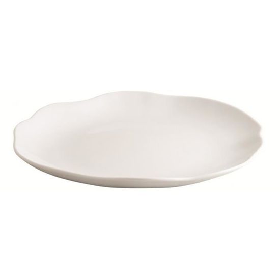 Lot de 6 assiettes plates en porcelaine coloris Blanc - Ø 28 cm - Cdiscount  Maison