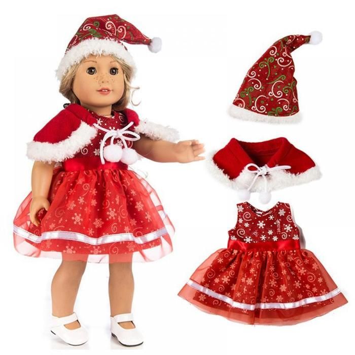 Uteruik Robe en Dentelle pour poupée de 46 cm (18 Pouces