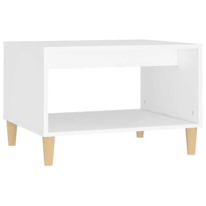 SIB Table basse Blanc 60x40x50 cm Bois d'ingénierie - AKO - Cdiscount ...