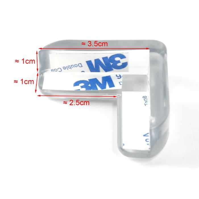 10pcs Protection D'Angle De Meuble silicone transparent, Protège Coin, avec  colle