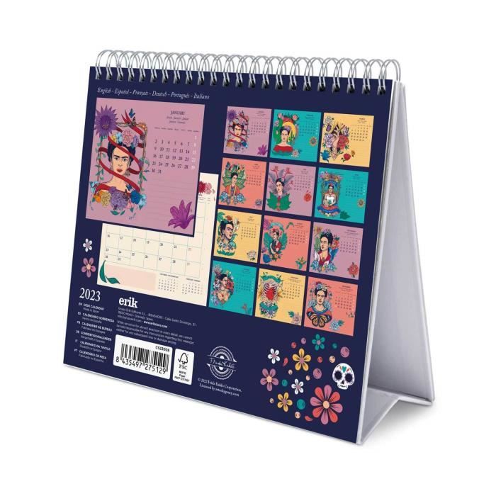 Calendrier Mural 2026 Frida Kahlo – 16 X 22 Cm – Art Et Inspiration – Neumann Verlage – Neuf
