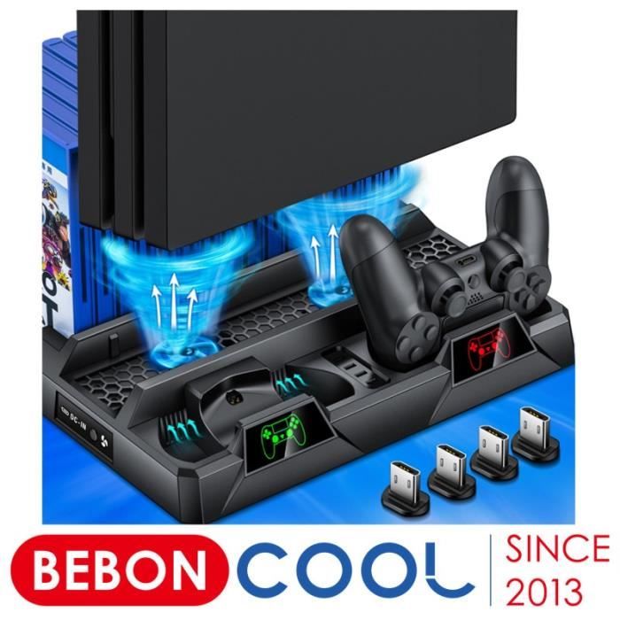 Jeux vidéo,Pour PS4-PS4 Slim-PS4 Pro support Console ventilateur