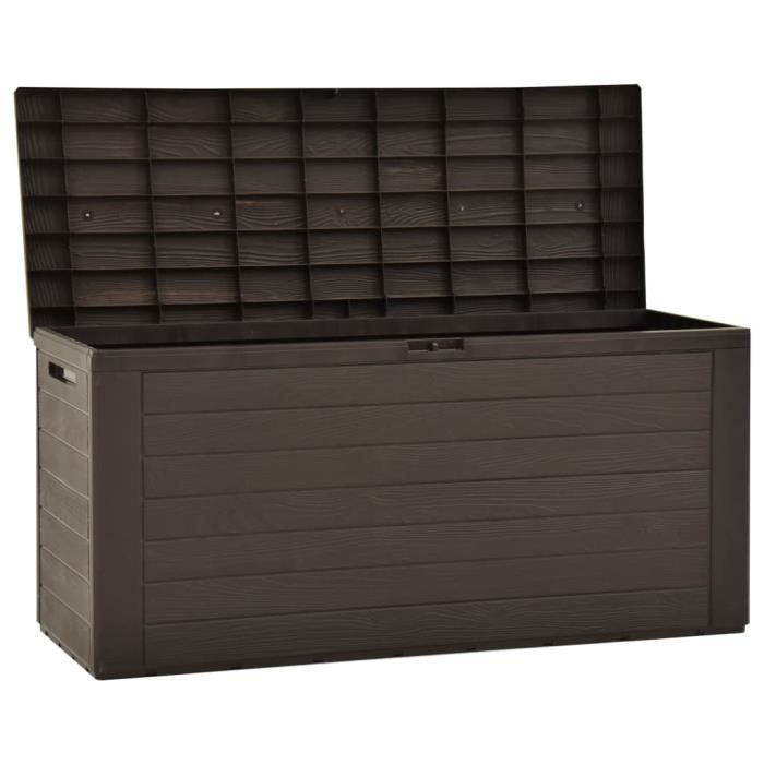 vounot Coffre de Rangement Jardin XL 280 litres 116 x 44 x 55 CM avec Poignées Coffre à Coussins vounot Coffre de Rangement Jardin XL 280 litres 116 x 44 x 55 CM avec Poignées Coffre à Coussins