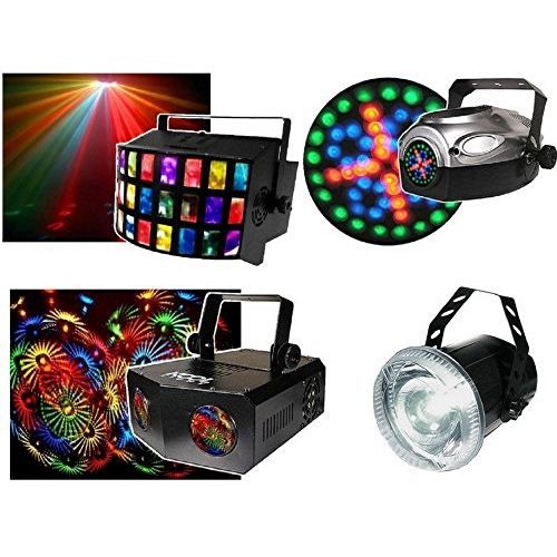 Pack Jeux de Lumière Noire - Machine à Fumée - Laser - Pack lumière PARTY  LIGHT & SOUND pas cher - Sound Discount