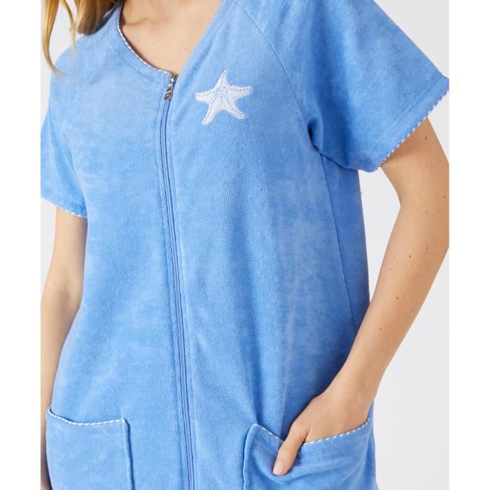 Robe de chambre Damart Robe de d tente zipp e Myosotis