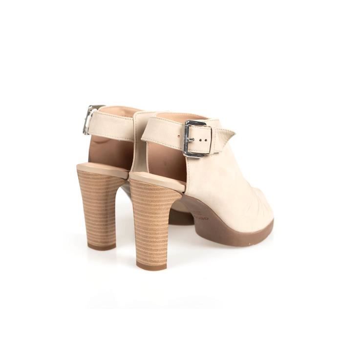 Chaussures Femme Geox Annya Cuir Beige Beige Cdiscount Chaussures
