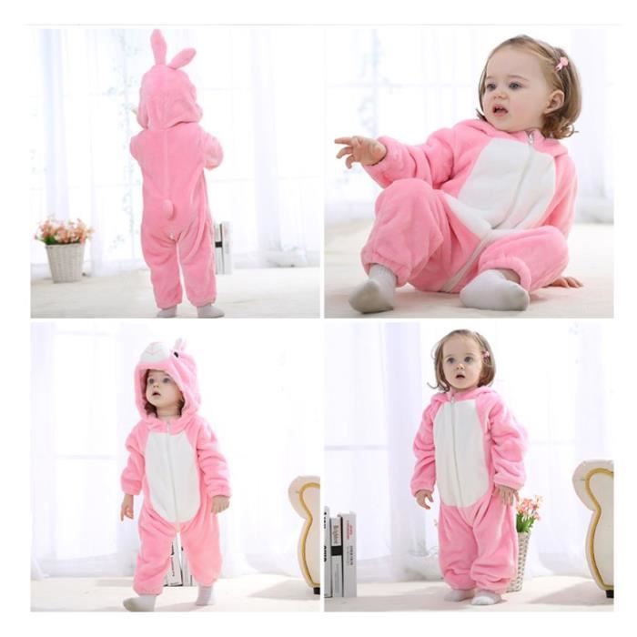 Surpyjama en Polaire Bebe Pyjama Fille et Garcon et Couverture Bebe Vetements Bebe Fille et Garcon Lapins roses Rose Cdiscount Pret a Porter