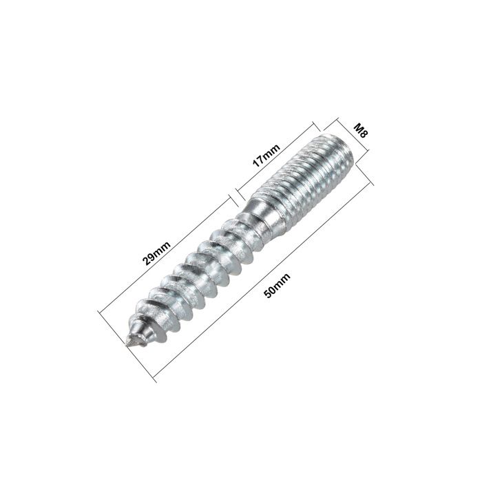 Lot De 5 Goujons Filetés Double Tête M8 X 74mm - Uxcell - Bronze - Vis Auto-taraudeuses