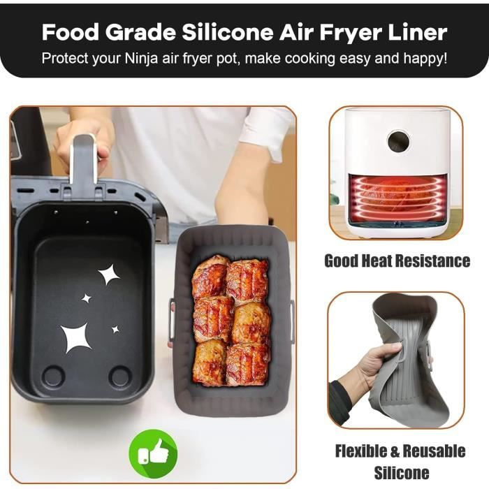 Accessoire Air Fryer, 2 Paquet Moule Air Fryer Pour Ninja Foodi Af400Eu  Af300Eu 9.5L, Air Fryer Accessoires, Moule Silicone A[H125] - Cdiscount  Electroménager