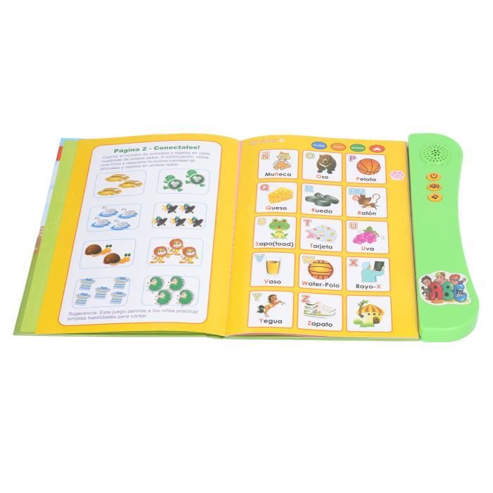 Generic Livre Sonore Engageant Portugais Anglais pour Enfants Voix Réelle Audio Alphabet Chiffres Animaux Fruits Légumes Livre pour Enfants, Taille: 9,8 X 8,7 X 1 Pouces, Scène Applicable: D'âge