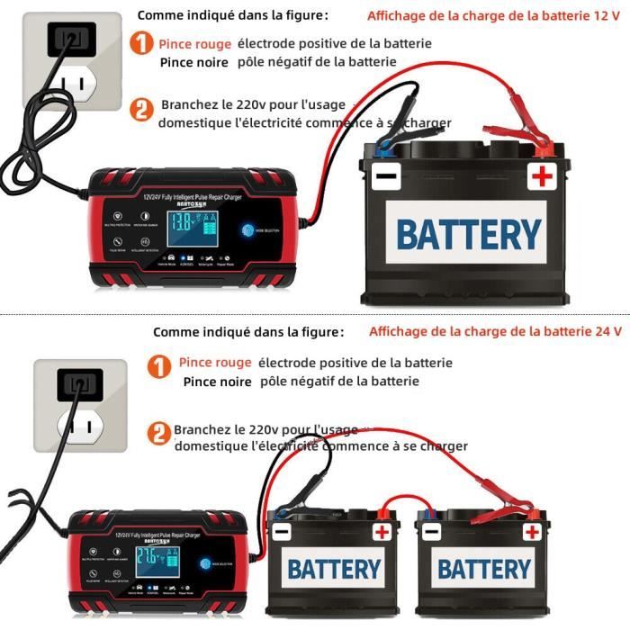 Chargeur de Batterie de Voiture,désulfateur de Maintenance de Batterie Cdiscount Auto