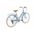 Vélo de ville BIKESTAR pour femmes - 28 pouces - 7 vitesses Shimano - Bleu-2