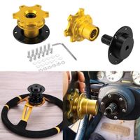Mumisuto Adaptateur Moyeu Volant Dégagement Rapide Universel 6 Trous - Kit Rouge Pour Volants Racing