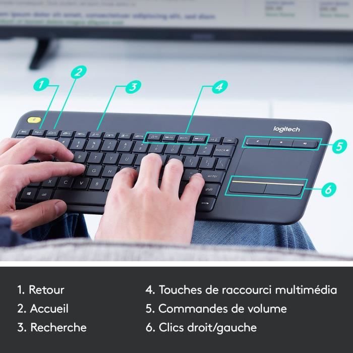 Novatec Clavier Pc Azerty Français-Arabe multimedia keyboard Clavier de  bureau à prix pas cher