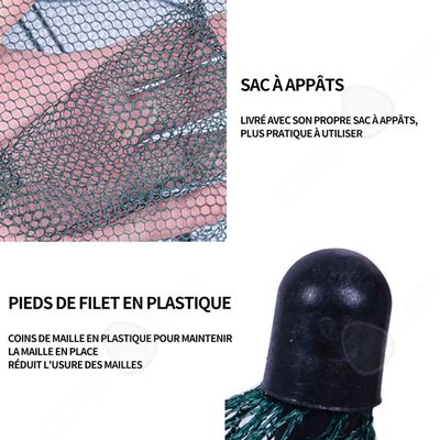 Plié Pêche Filet Taille S Poisson Crevette Méné Crabes Appât