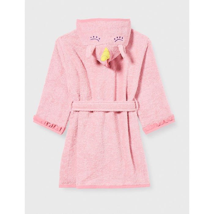 Peignoir Enfant En éponge 100% Coton - Avec Capuche, Ceinture Et Poche, Taille Unique Ajustable