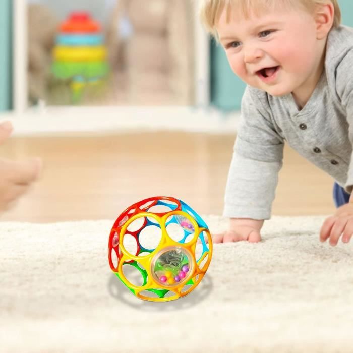 Jinveno bébé saisissant balle jouet sensoriel trou hochet main attraper  balle jouets pour bébé 
