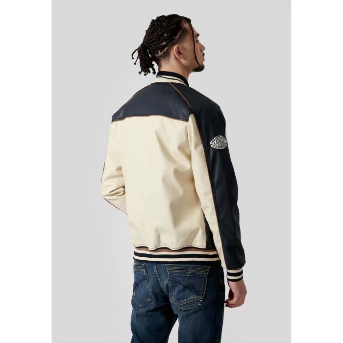 Kaporal Sweatshirt Homme Benji Coupe Regular Col Teddy Navy - Collection Hiver 2024