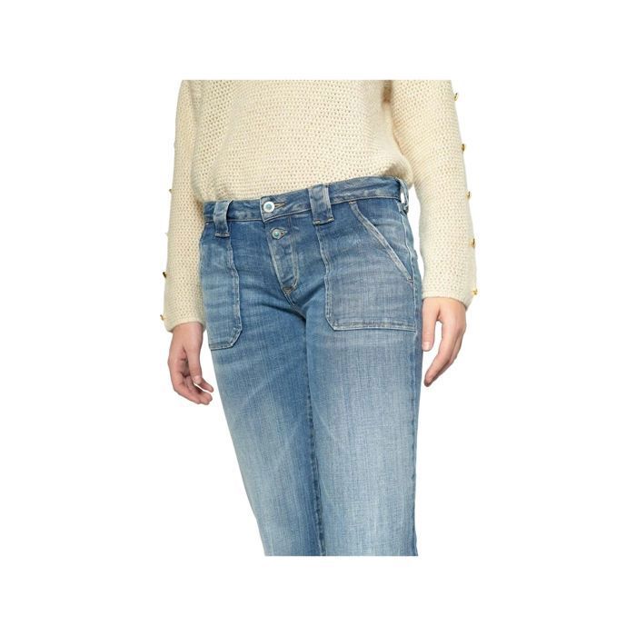 Jean Le Temps des Cerises Flare Bleu Coupe évasée Femme