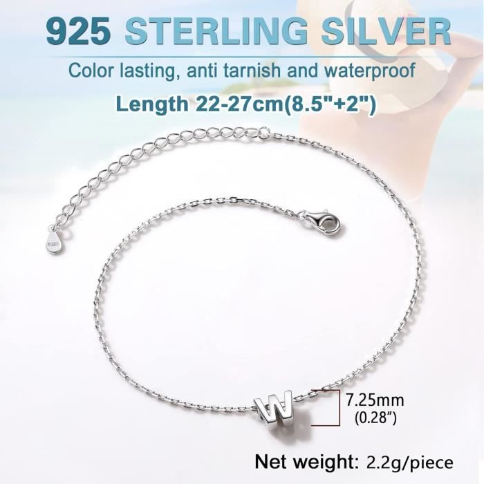 Chaine de cheville en argent cercle - Thanina & Bijoux