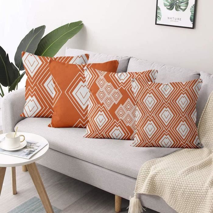 45*45cm-Lot De 2 Housses De Coussin De Noël à Carreaux écossais (45 X 45 Cm) Pour Décoration De Noël (rouge Et Vert)-,l - Maison