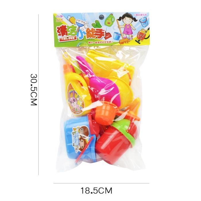 Mini Vadrouille Enfant – Jouet De Simulation De Ménage Avec Manche Long, Rose, Pour Apprendre En S’amusant