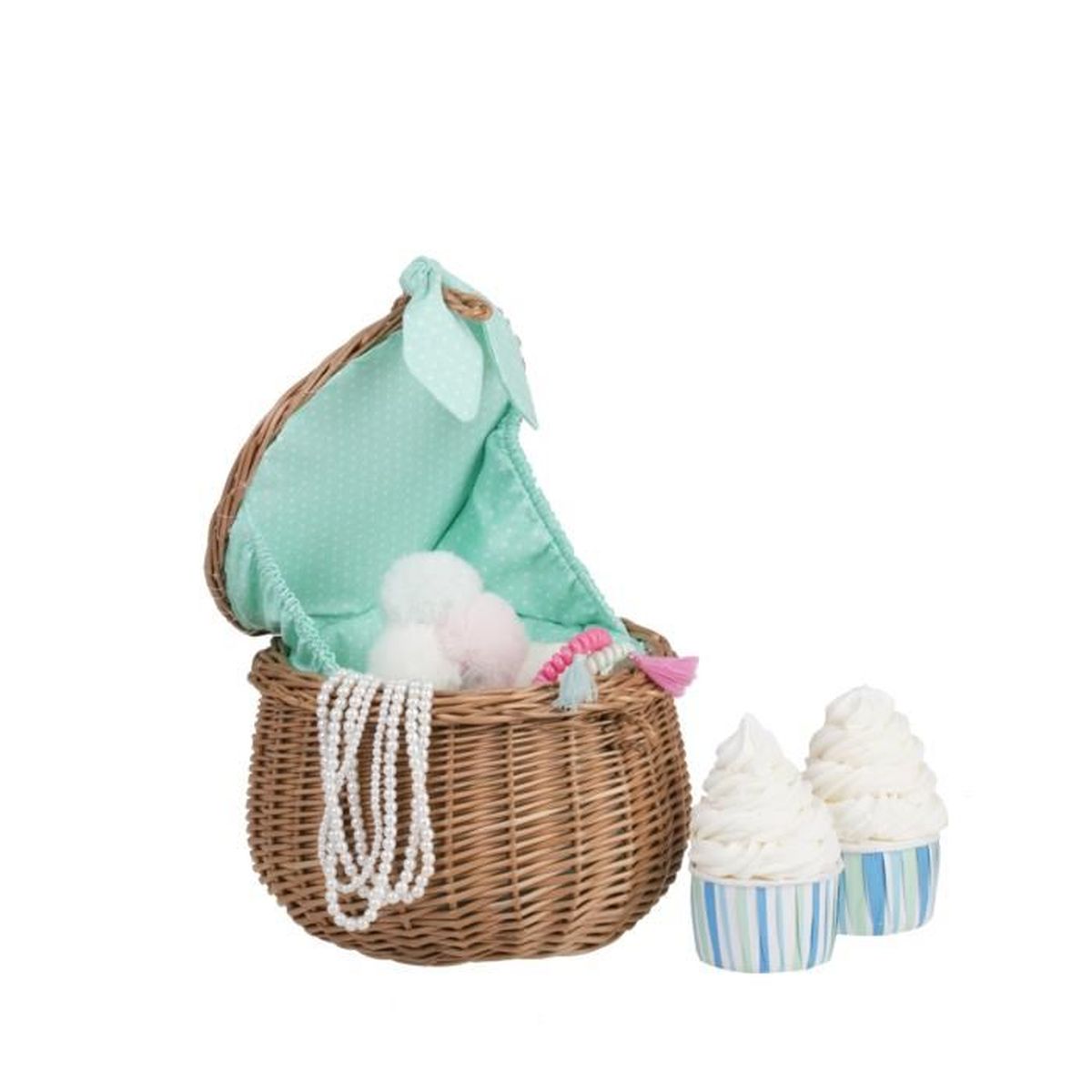 6 x flocons de neige Panier Panier Cadeau Gâteau Cellophane affichage Sac avec liens