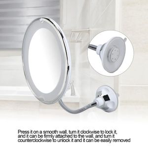 Miroir De Maquillage Grossissant 10X - 2 Pièces Avec Ventouses, Diamètre 9 Cm, Neuf