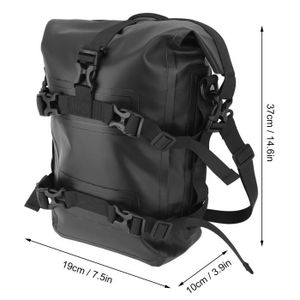 Sacoches Moto Universelles 34L – Cuir PU Noir, Déperlantes Et Extensibles