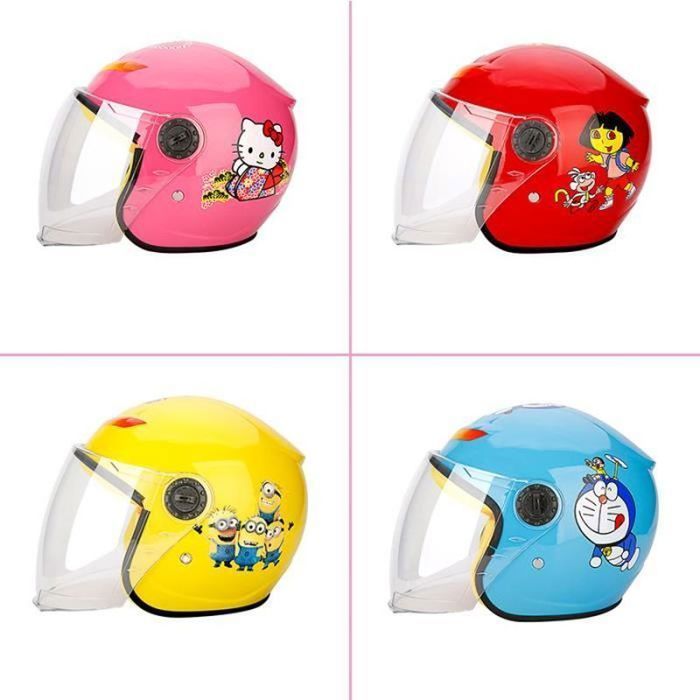 Casque Intégral Scooter Casque Moto Intégral Enfant ECE - 50-54cm | Scooter, Vélo, Garçons & Filles 3-12 Ans Casque Intégral ECE