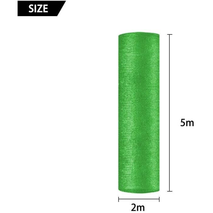 Filet de protection vert polyéthylène 10 x 2 M protège culture jard