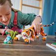 LEGO 31129 Creator 3-en-1 Sa Majesté le Tigre, Jouet et Figurine Animaux, se Transforme en Panda, et Poisson, Enfants Dès 9 Ans-4