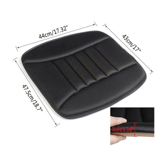 Mousse Mémoire Protection Chaise Confortable Antidérapant Mat Pad Couverture Siège Auto, pour Auto Bureau Domicile - Noir - Auto