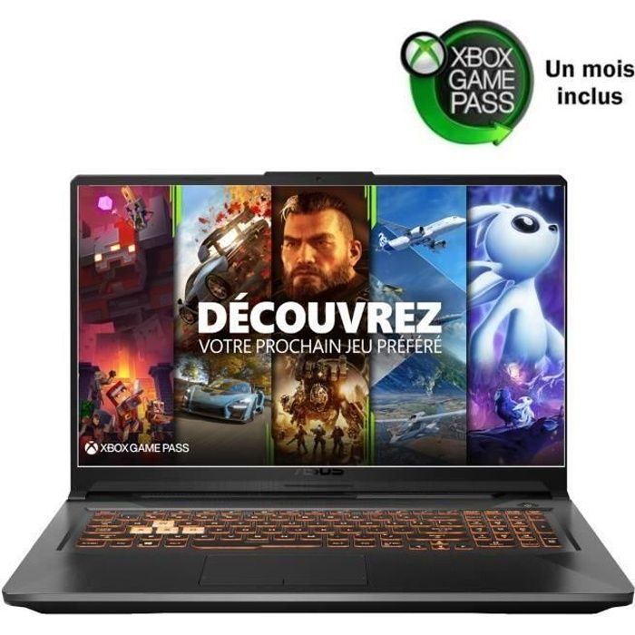 PC Portable Gamer ASUS TUF706IU-H7012T 17,3'' FHD 120Hz - Ryzen 7-4800HS - RAM 16Go - GTX 1660Ti 6Go - Stockage 512Go SSD - Win 10