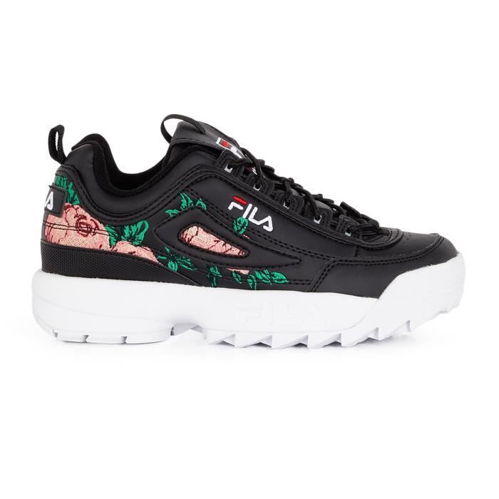 FILA Baskets Disruptor Flower Femme Noir et rose Noir rose