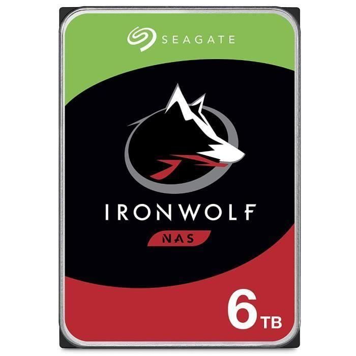 SEAGATE TECHNOLOGY – IronWolf – Disque dur interne 6To – Pour NAS IronWolf