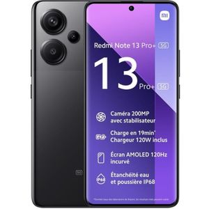 Téléphone portable Redmi Note 13 Pro+ 5G Noir 12 GO + 512 GO
