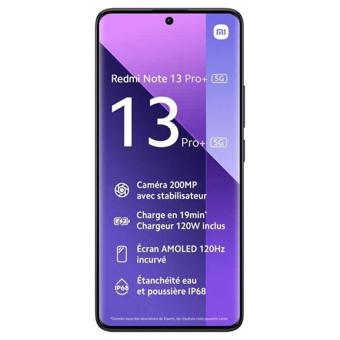 Redmi Note 13 Pro+ 5G Noir 12 GO + 512 GO - Cdiscount Téléphonie
