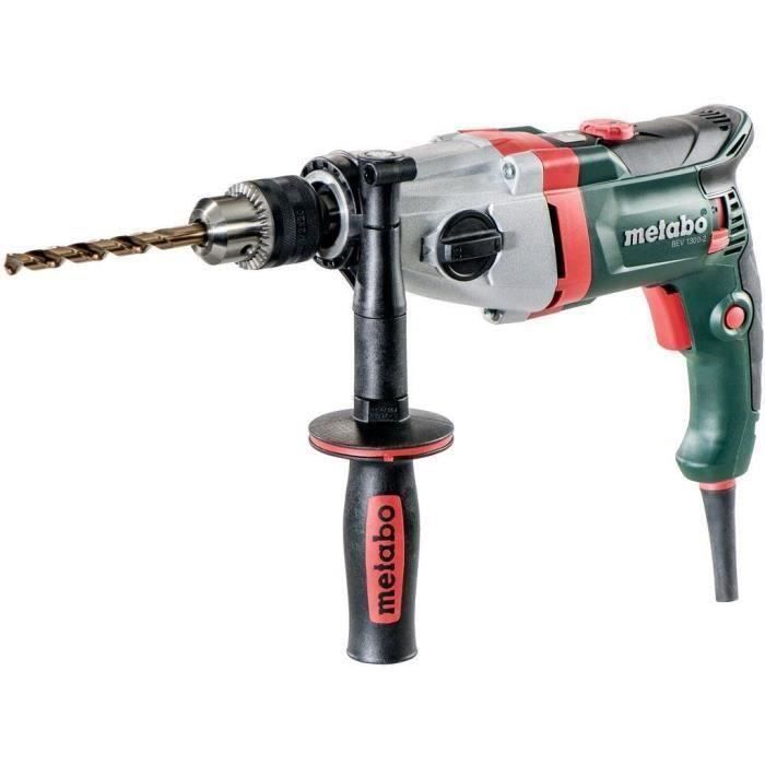 Perceuse METABO BEV 1300 2 Mandrin à clé Poignée supplémentaire Béton - vue 2