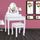 Coiffeuse table de maquillage en bois avec miroir et tabouret